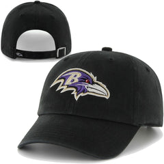 47 Brand Baltimore Ravens Clean Up Adjustable Hat - Black - 47 brand