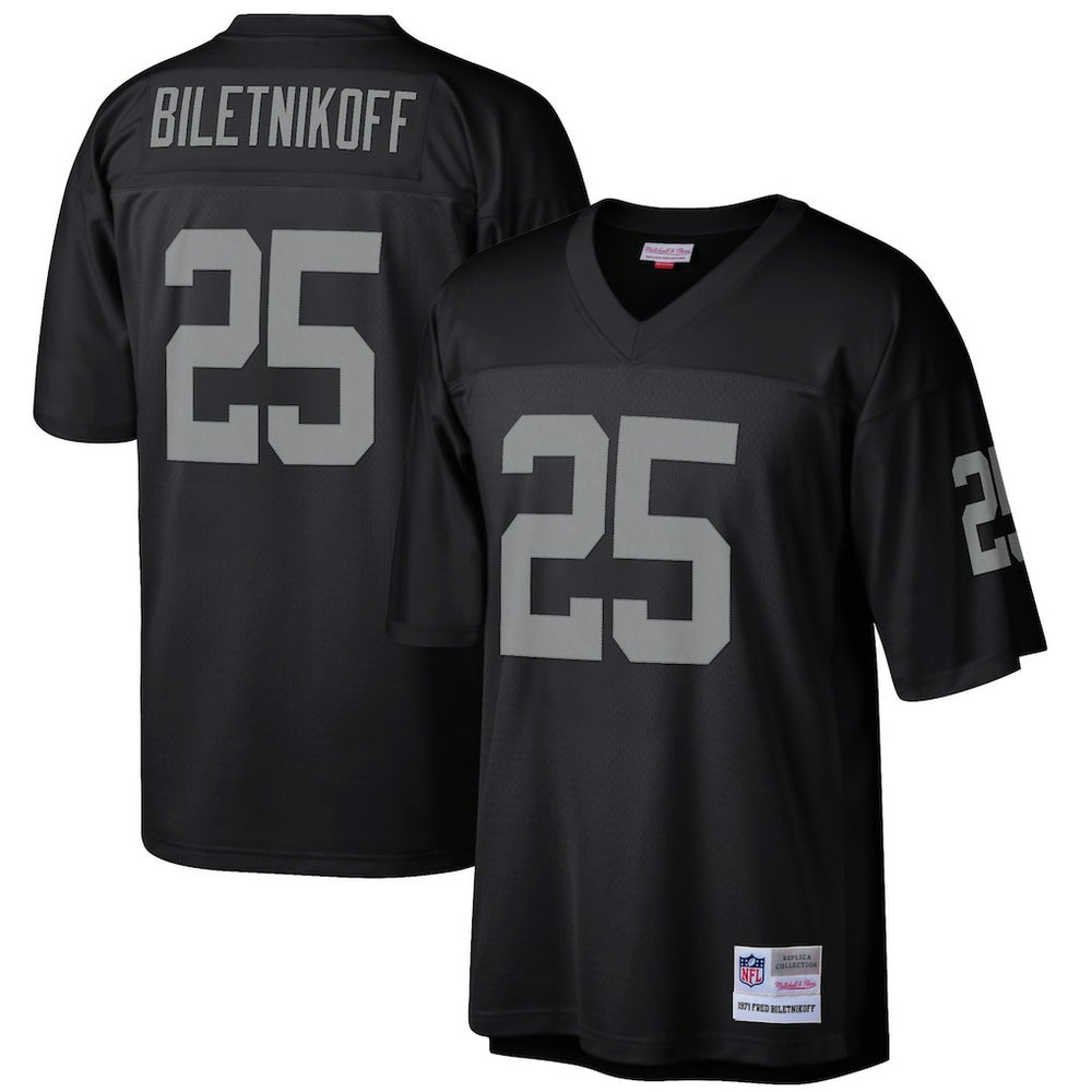 Fred Biletnikoff Las Vegas Raiders Retired Player Legacy Replica Jersey - Black - Mitchell & Ness