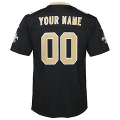 New Orleans Saints Youth Custom Game Jersey - Black - Nike