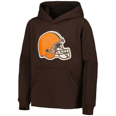 Cleveland Browns Youth Team Logo Pullover Hoodie - Brown - NFL