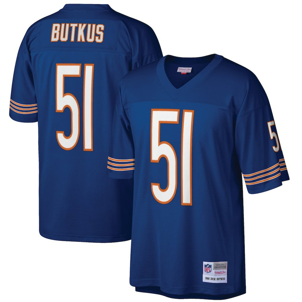 Dick Butkus Chicago Bears Retired Player Legacy Replica Jersey - Navy - Mitchell & Ness