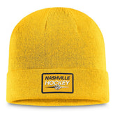 Nashville Predators Fanatics Authentic Pro Cuffed Knit Hat – Gold | Fanatics discount