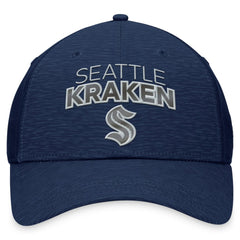 Seattle Kraken Fanatics Authentic Pro Road Stack Logo Flex Hat - Deep Sea Blue | Fanatics discount