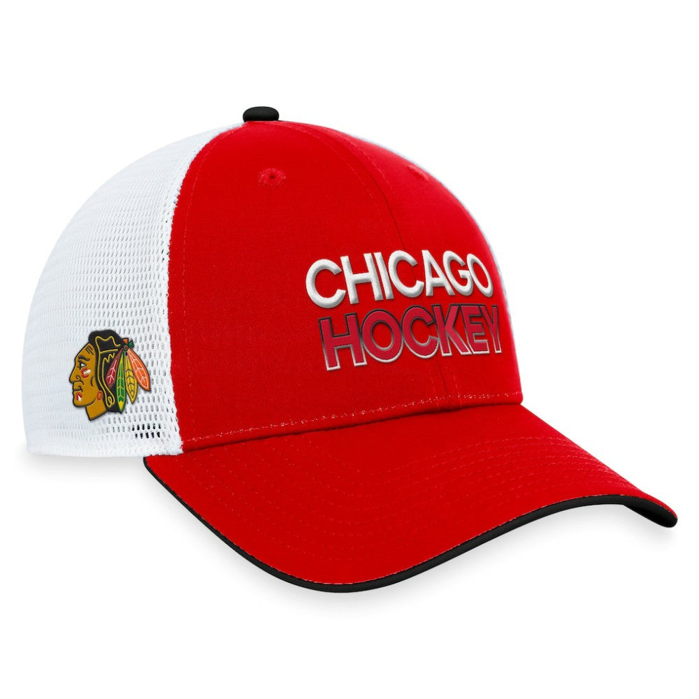 Chicago Blackhawks Fanatics Authentic Pro Rink Trucker Adjustable Hat - Red | Fanatics on sale