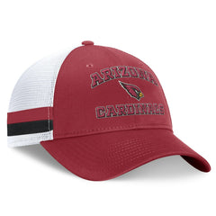 Arizona Cardinals Fundamentals Side Stripe Trucker Adjustable Hat - Cardinal/White - Fanatics