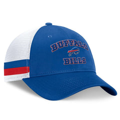 Buffalo Bills Fundamentals Side Stripe Trucker Adjustable Hat - Royal/White - Fanatics