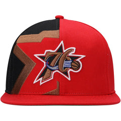 Mitchell & Ness Philadelphia 76ers Hardwood Classics Retroline Snapback Hat Red