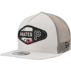 Pittsburgh Pirates New Era Retro Beachin' Patch A-Frame Trucker 9FIFTY Snapback Hat Near Me
