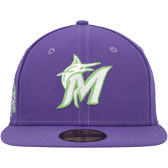 Miami Marlins New Era Lime Side Patch 59FIFTY Fitted Hat Outlet