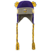 Minnesota Vikings Youth Wordmark Ears Trooper Knit Hat - Purple - NFL