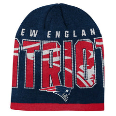 New England Patriots Youth Legacy Beanie - Navy - NFL