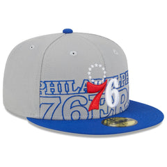 New Era Philadelphia 76ers 2023 NBA Draft Two-Tone 59FIFTY Fitted Hat Gray/Royal