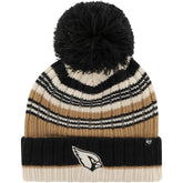 Arizona Cardinals '47 Women's Barista Cuffed Knit Hat with Pom - Natural - 47 brand