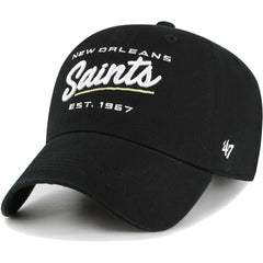 New Orleans Saints '47 Women's Sidney Clean Up Adjustable Hat - Black - 47 brand