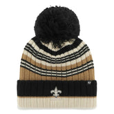 New Orleans Saints '47 Women's Barista Cuffed Knit Hat with Pom - Natural - 47 brand