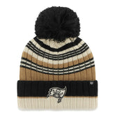 Tampa Bay Buccaneers '47 Women's Barista Cuffed Knit Hat with Pom - Natural - 47 brand