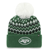 New York Jets '47 Women's Elsa Cuffed Knit Hat with Pom - Green - 47 brand