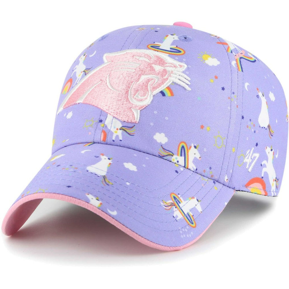 Carolina Panthers '47 Girls Preschool Unicorn Clean Up Adjustable Hat - Lavender - 47 brand
