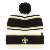 New Orleans Saints '47 Youth Stripling Cuffed Knit Hat with Pom - White - 47 brand