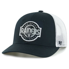 Las Vegas Raiders '47 Youth Scramble Adjustable Trucker Hat - Black/White - 47 brand