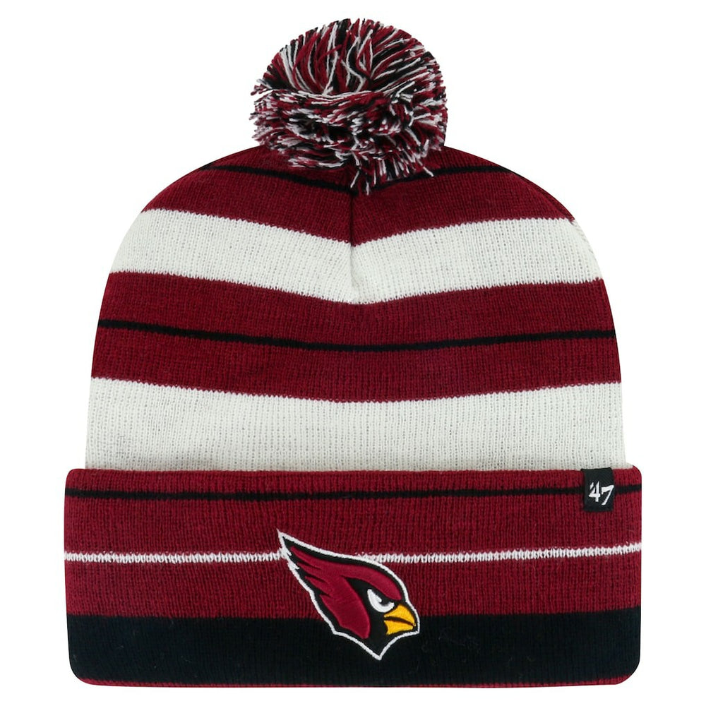 Arizona Cardinals '47 Powerline Cuffed Knit Hat with Pom - Cardinal - 47 brand