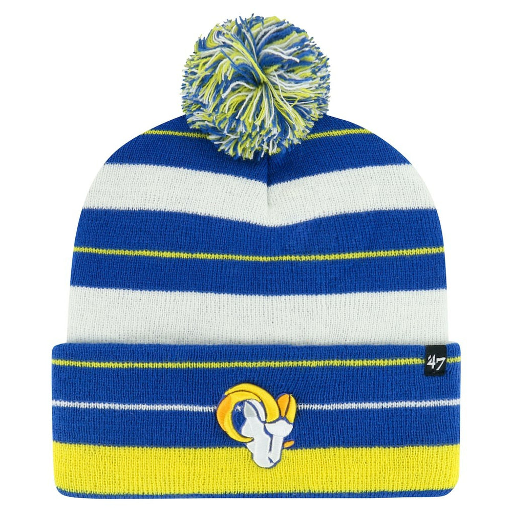 Los Angeles Rams '47 Powerline Cuffed Knit Hat with Pom - Royal - 47 brand