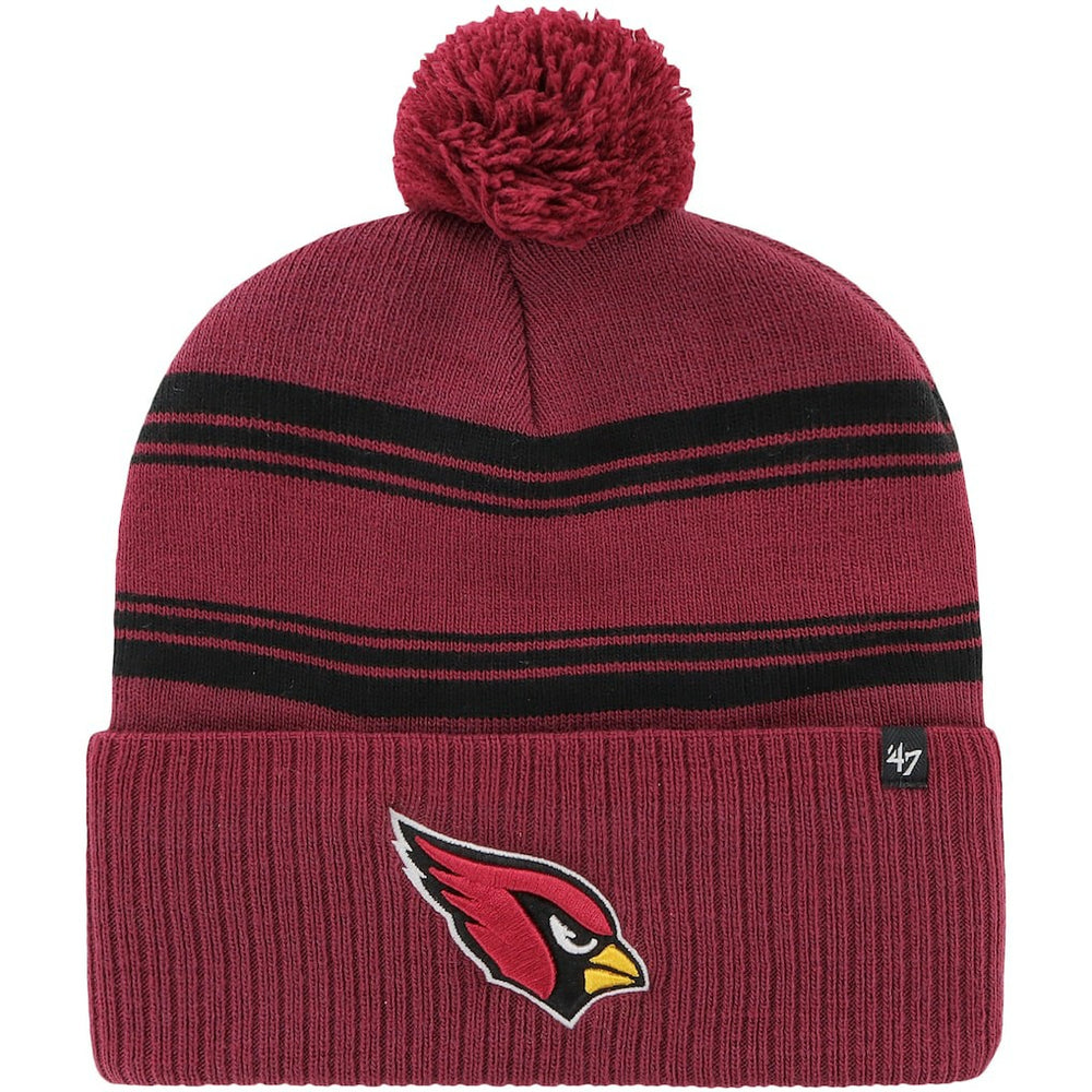 Arizona Cardinals '47 Fadeout Cuffed Knit Hat with Pom - Cardinal - 47 brand