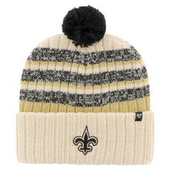 New Orleans Saints '47 Tavern Cuffed Knit Hat with Pom - Natural - 47 brand