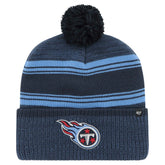 Tennessee Titans '47 Fadeout Cuffed Knit Hat with Pom - Navy - 47 brand