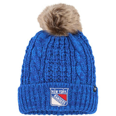 New York Rangers '47 Women's Meeko Cuffed Knit Hat with Pom - Royal | 47 brand on sale