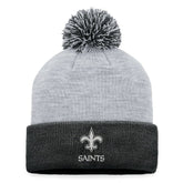 New Orleans Saints Women's Cuffed Knit Hat with Pom - Gray - Fanatics