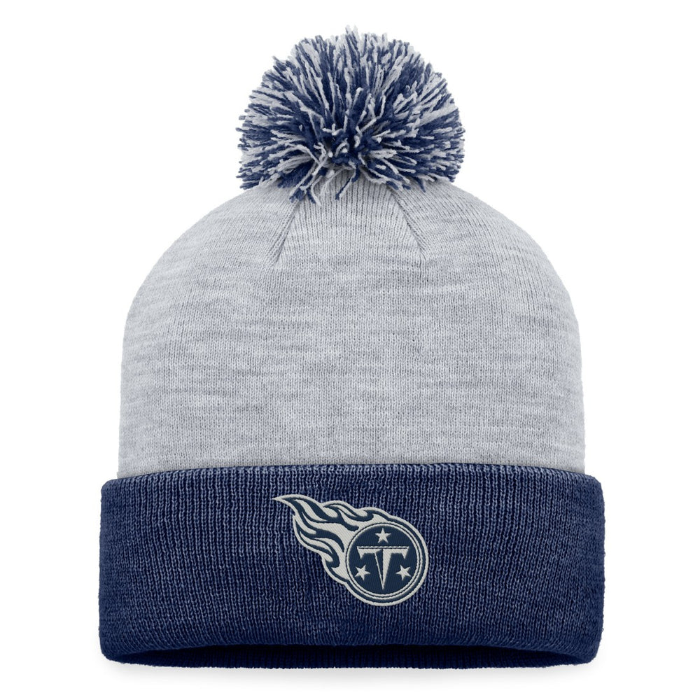 Tennessee Titans Women's Cuffed Knit Hat with Pom - Gray - Fanatics