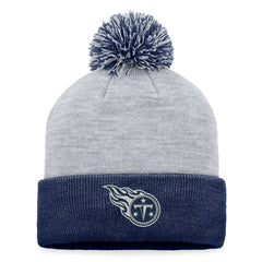 Tennessee Titans Women's Cuffed Knit Hat with Pom - Gray - Fanatics