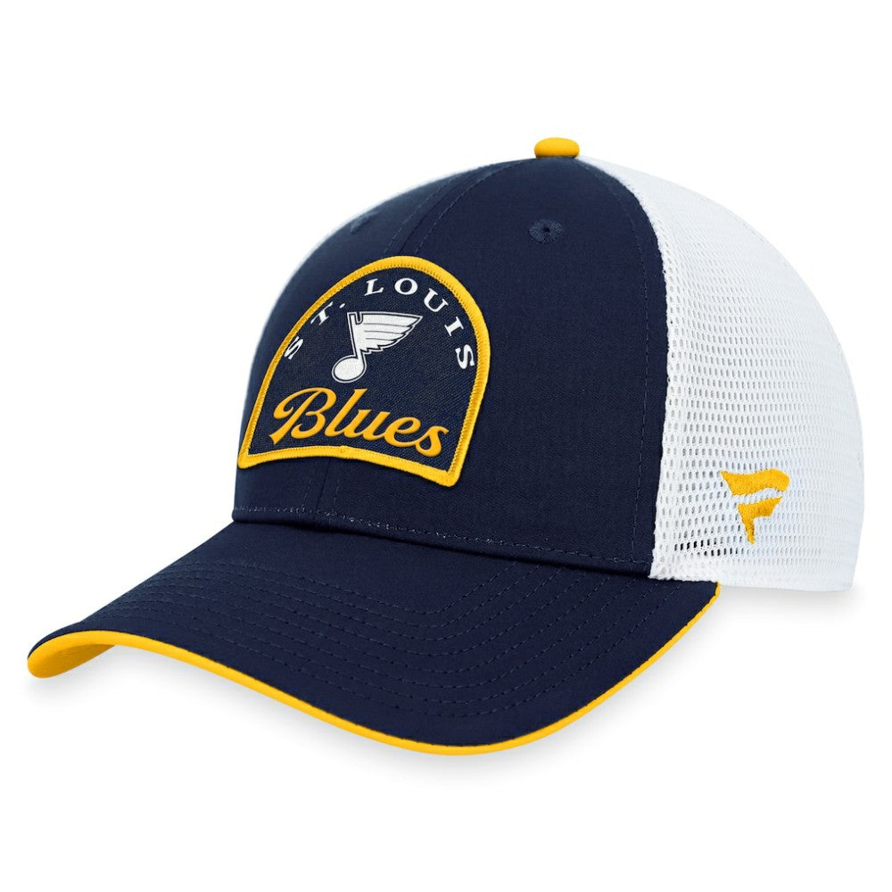 St. Louis Blues Fanatics Fundamental Adjustable Hat - Navy/White | Fanatics sale
