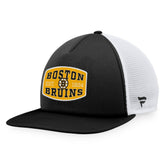 Boston Bruins Fanatics Foam Front Patch Trucker Snapback Hat - Black/White | Fanatics Clearance