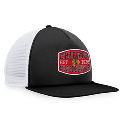 Chicago Blackhawks Fanatics Foam Front Patch Trucker Snapback Hat - Black/White | Fanatics discount