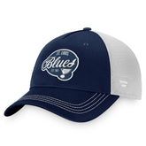 St. Louis Blues Fanatics Women's Fundamental Trucker Adjustable Hat - Navy/White | Fanatics online