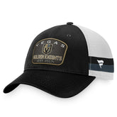 Vegas Golden Knights Fanatics Fundamental Striped Trucker Adjustable Hat - Black/White | Fanatics online