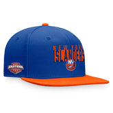 New York Islanders Fanatics Fundamental Colorblocked Snapback Hat - Royal/Orange | Fanatics discount
