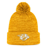 Nashville Predators Fanatics Fundamental Cuffed Knit Hat with Pom - Gold | Fanatics near me
