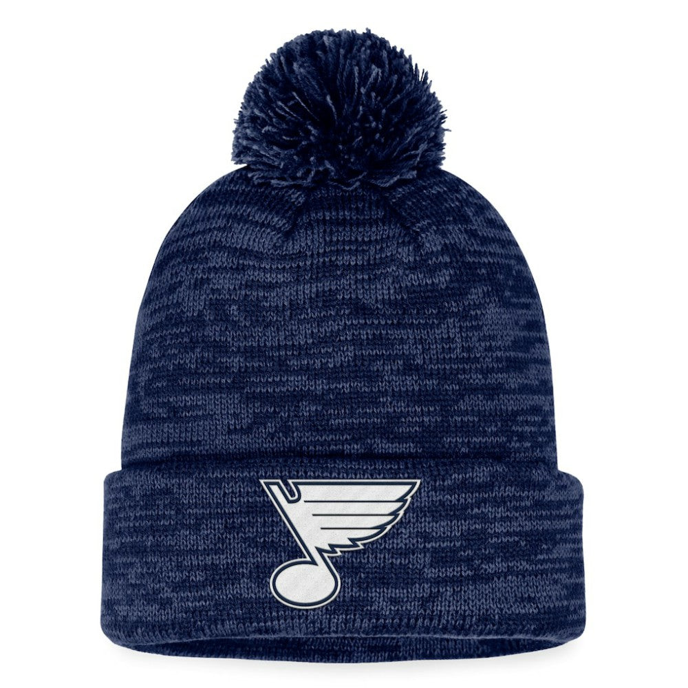 St. Louis Blues Fanatics Fundamental Cuffed Knit Hat with Pom - Navy | Fanatics discount