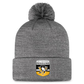 Pittsburgh Penguins Fanatics Authentic Pro Home Ice Cuffed Knit Hat with Pom - Gray | Fanatics online