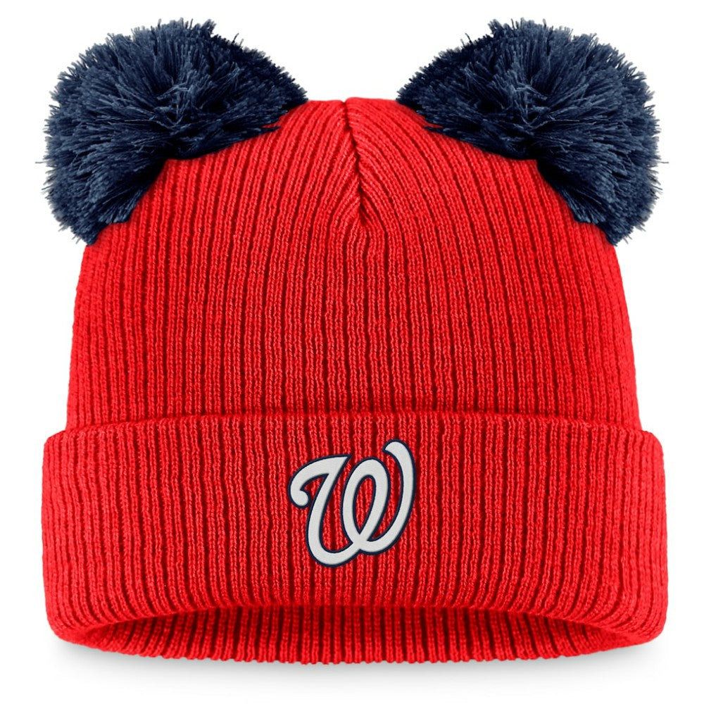 Washington Nationals Fanatics Women's Double Pom Cuffed Knit Hat Online