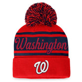 Washington Nationals Fanatics Women's Script Cuffed Knit Hat with Pom Online