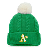 Athletics Fanatics Women's Cable Cuffed Knit Hat with Pom Near Me