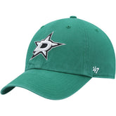 Dallas Stars '47 Clean Up Adjustable Hat - Kelly Green | 47 brand Lifestyle
