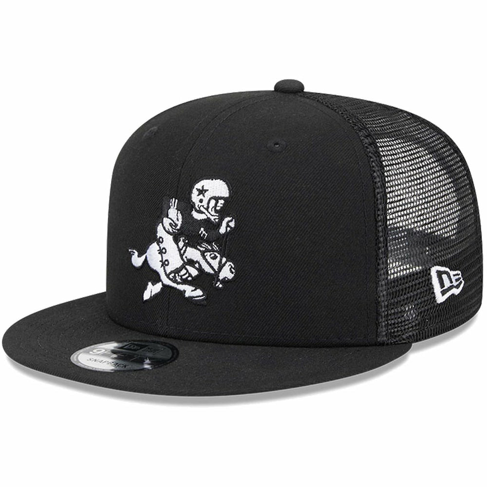 Dallas Cowboys New Era Retro Joe Main Trucker 9FIFTY Snapback Hat - Black - NFL