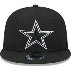 Dallas Cowboys New Era Youth Main B-Dub 9FIFTY Trucker Adjustable Hat - Black - NFL