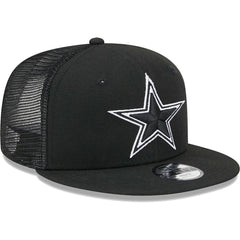 Dallas Cowboys New Era Youth Main B-Dub 9FIFTY Trucker Adjustable Hat - Black - NFL