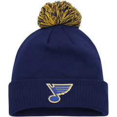 St. Louis Blues adidas COLD.RDY Cuffed Knit Hat with Pom - Blue | Adidas near me